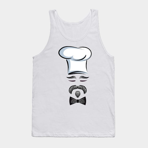 Chef Moustache! Tank Top by SWON Design
